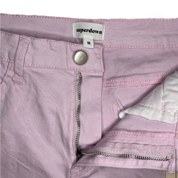 Revolve x SuperDown Pink Leola Lilac Denim Shorts - Picture 6 of 7
